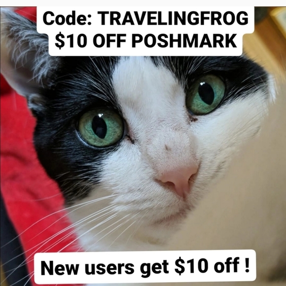 $10 off Poshmark Code TRAVELINGFROG get $10 off Poshmark new users - Picture 2 of 2